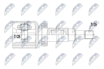 Produktbild von NTY Gelenksatz Antriebswelle Vorne Rechts für VOLVO V50 (545) NPW-VV-108