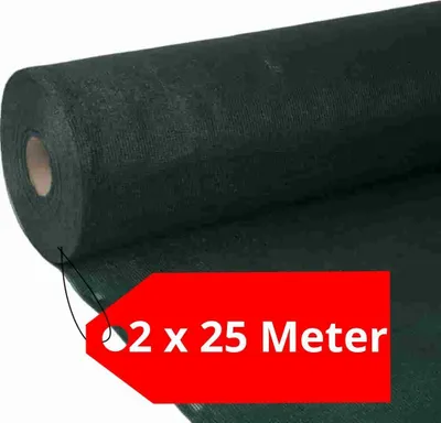 Produktbild von Wind- u. Sichtschutznetz 2 m Breite, 2 x 25 Meter, Zaunblende Sichtschutz Staubschutz Sonnenschutz
