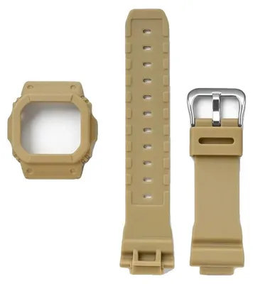 Obrázek produktu pro Řemínek k hodinkám, odolný silikon, lehká konstrukce, barva khaki, typ 5600
