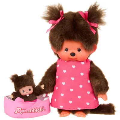 Zdjęcie produktu dla Monchhichi - z MiniBebichhichi w koszyku do przenoszenia 20 cm