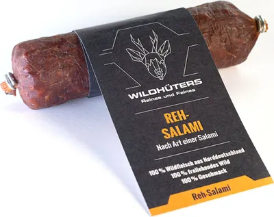 Produktbild von Wildhüters Reh-Salami, im Stück