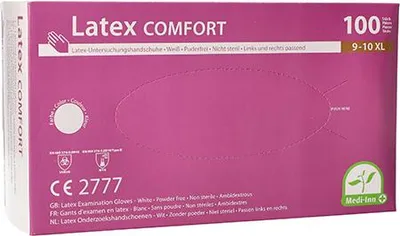 Zdjęcie produktu dla PAPSTAR rękawiczki jednorazowe unisex Comfort białe rozmiar XL 100 szt.