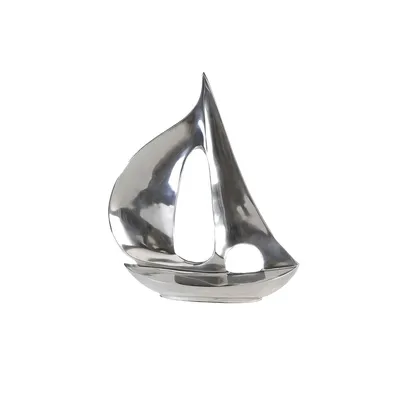 Produktbild von GILDE Dekofigur Skulptur Boot poliert H. 35 cm,32620