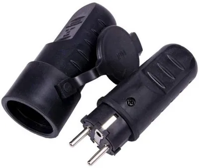 Produktbild von Famanu Schuko-Stecker und Koppelungsset IP44 - Wasserfest für Außen und feuchte Räume