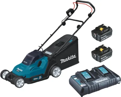 Obrázok produktu pre Makita DLM432PT2, Mechanická kosačka trávy, 575 m², 43 cm, 2 cm, 7,5 cm, Rotačné čepele
