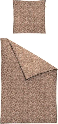 Produktbild von Irisette Flausch-Baumwolle Bettwäsche-Garnitur Ethan Mink 8871 Farbe kupfer-50 Größe 155x220+80x80 cm