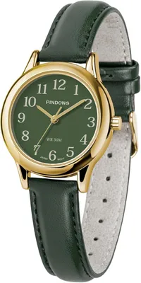 Image de Montre à quartz analogique minimaliste pour femmes, boîtier doré et bracelet en cuir noir, montre élégante et à la mode pour tous les jours
