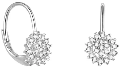Image de Magnifiques boucles d'oreilles en argent avec zircons scintillants AGUC2265
