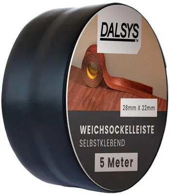 Produktbild von Selbstklebende Sockelleiste - Flexibel und PVC - 5 Meter Länge - Schwarz