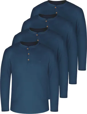 Produktbild von normani 4er Set Herren Langarm Shirts aus Baumwolle