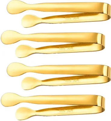 Produktbild von Mini-Servierzangen, Zuckerwürfelzangen, Vorspeisenzangen, 4er-Set