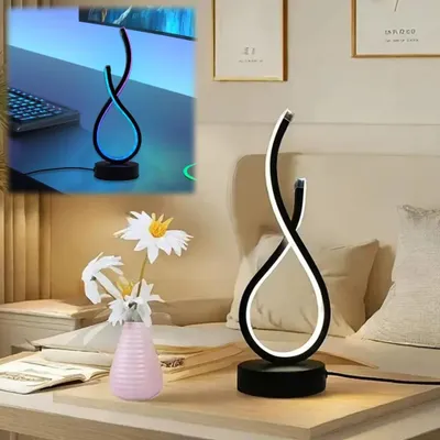 Produktbild von LED Tischlampe Spiral Design Dimmbar Schreibtischlampe Moderne Nachttischlampe