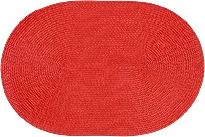 Produktbild von Tischset oval Polypro rot, 6 Stück. 2004-1