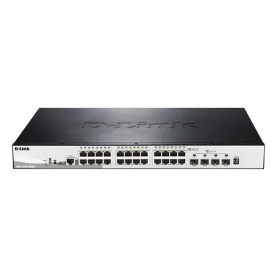 Zdjęcie produktu dla D-Link DGS-1510-28XMP/E Switch 440mm D-Link DGS-1510-28XMP 4*SFP+/24*GE PoE detaliczny