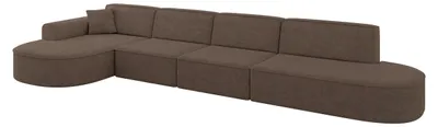 Produktbild von ALTDECOR Ecksofa in L-Form MARI-L3 - 413x171x79,5 cm Braun - Corner Sofa Bett Eckcouch Couch Wohnlandschaft Cauchsofa