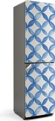 Obrázok produktu pre Geometrický trojuholníkový vzor - Nálepka na chladničku - Dekorácia na chladničku - Samolepiaca fólia na chladničku - Dekorácia do kuchyne - 60x205 cm