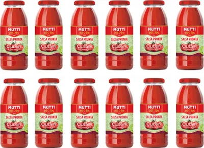 Produktbild von 12x Mutti Salsa Pronta Ciliegini Gusto Fresco Fertige Soße Kirschtomate Italienische Tomate Glasflasche 300gr