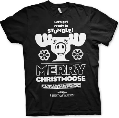 Produktbild von Merry Christmoose T-Shirt - Small - Black