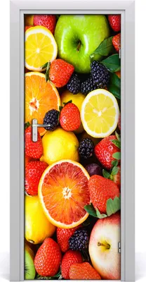 Produktbild von Tulup Türaufkleber 75x205 cm Dekorative Aufkleber Selbstklebend Wasserdichte Tapete Abnehmbar Schlafzimmer Wohnzimmer Wohnkultur - Obst