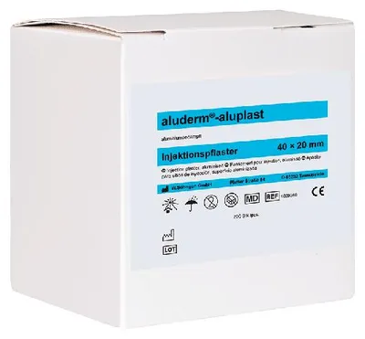 Produktbild von aluderm®-aluplast Injektionspflaster in Spenderbox 200 Stück | Packung (200 Stück)