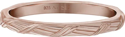 Produktbild von cai Ring 925 Silber rosévergoldet Flechtoptik Stacking