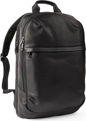 Image de Accezz Leather Laptop Backpack 16-inch - Black