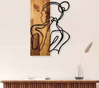 Produktbild von Wallity, Woman Body, Wanddeko, Schwarz, Metall, 35 x 50 x 3 cm