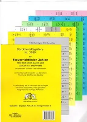 Obrázek produktu pro DürckheimRegister® STEUERRICHTLINIEN OHNE Stichworte, Wichtige Gesetze und §§,