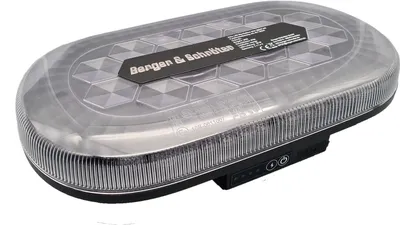 Immagine prodotto di Berger & Schröter | Barra lampeggiante magnetica a LED a batteria, luce di segnalazione 12/24 V, telecomando radio, 4000 mAh, 7 modelli di lampeggiamento