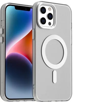 Produktbild von Handyhülle für iPhone 13 Pro Max, Hülle Kompatibel mit MagSafe, Schlank Durchscheinend Matt Stoßfest Schutzhülle Weiß