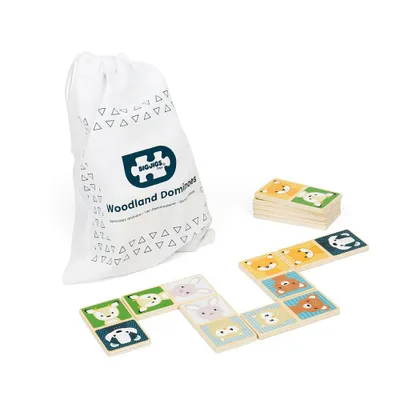 Produktbild von BigJigs Holz Domino Spiel Tiere -Waldtiere Lernspielzeug