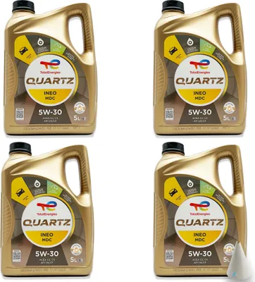 Produktbild von Total Quartz Ineo MDC | 5W-30 | 20 L | MB 229.52 | GM Dexos2 | Opel | Motoröl | mit Trichter