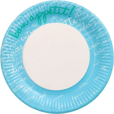 Produktbild von Teller, Pappe rund Ø 23 cm blau "Table Pleasures"