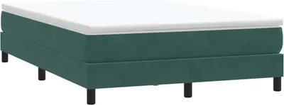 Produktbild von Boxspringbett ohne Matratze Dunkelgrün 140x220 cm Samt
