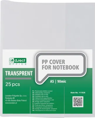 Immagine prodotto di Set di 25 copertine DIN A5, trasparenti, in pellicola di polipropilene resistente e lavabile, spessore 90 micron