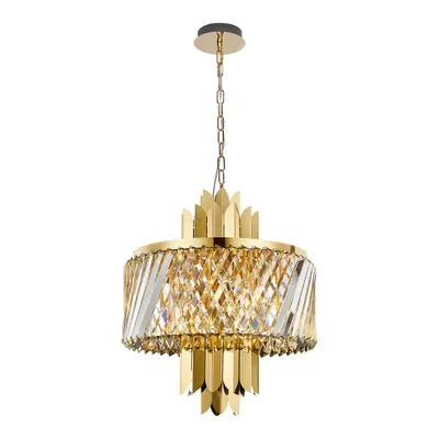 Image de Lustre en cristal glamour doré Margot 6xE14 40W Milagro
