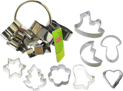 Obrázok produktu pre Vykrajovače na pečivo 8 ks, nerez