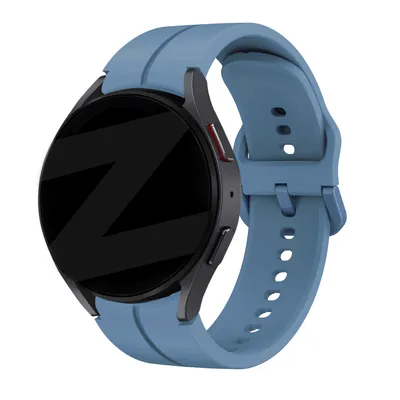 Produktbild von Bandz Silikonarmband „Extreme“ Samsung Galaxy Watch 7 (40 & 44 mm) / Galaxy Watch 6 (Classic) / 5 40 mm & 44 mm / 5 Pro / Watch 4 (Classic) / Watch FE – Armband mit Schnallenverschluss – Graublau