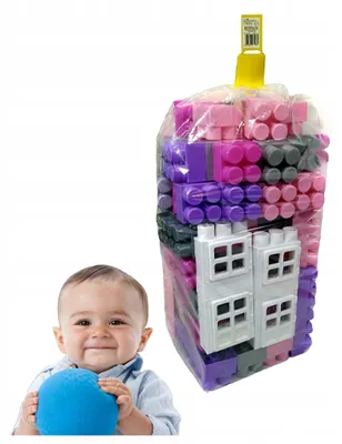 Produktbild von Hemar K3 Große Bausteine Rosa Lila Mädchen Spielzeug