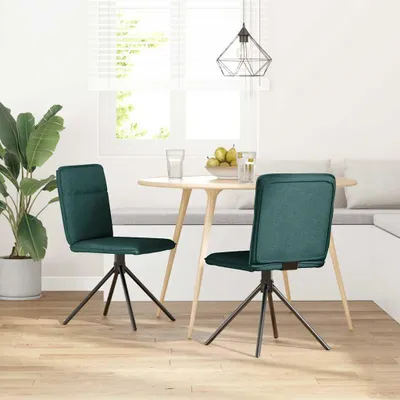 Immagine prodotto di vidaXL Sedie da pranzo 2 pz. Tessuto verde scuro