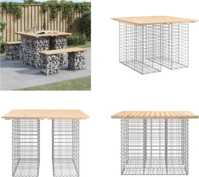 Image de vidaXL Banc de jardin en gabions 100x102x72 cm Pin massif - Banc de jardin - Bancs de jardin - Banc d'extérieur