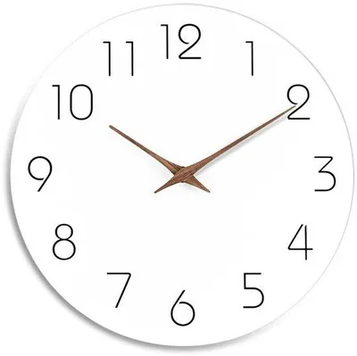 Produktbild von Küchenuhr - Wanduhr - Stiluhr - Uhr mit Ziffern - Durchmesser 25 cm - Weiss
