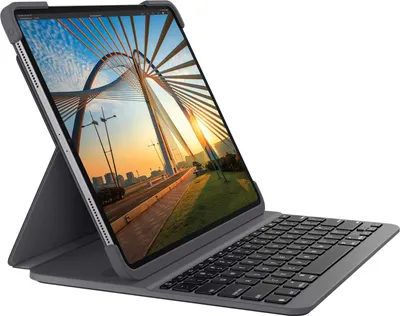 Produktbild von Logitech 920-009708, QWERTY, Spanisch, 1,9 cm, 1,6 mm, Apple, Slim Folio Pro für iPad Pro 11 Zoll (1., 2., 3. und 4. Generation) iPad Pro 11 Zoll (4....