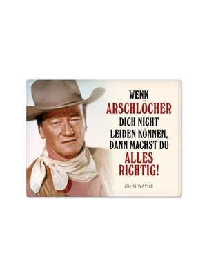 Produktbild von Wayne - Wenn Arschlöcher dich nicht leiden können, Magnet, Blech 8 x 10,6 cm, MN045