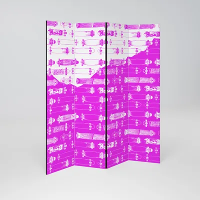 Produktbild von SpaceRebels Paravent Raumteiler - 4-teilig Raumtrenner, Druck 2-Seite - Raumtrenner - Trennwand Wohnung - Room Divider - Spanische Wand Deko Modern Sichtschutz