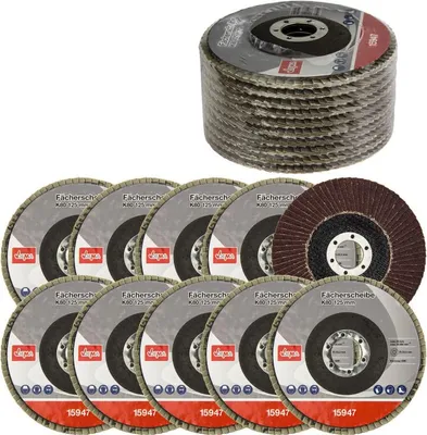 Produktbild von Lüfterrad-Schleifscheibe 125 mm K80, 10 Stück