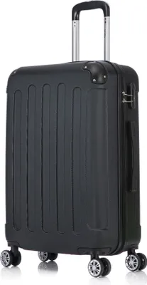 Produktbild von Flexot® F-2045 Koffer Reisekoffer Hartschale Hardcase Doppeltragegriff mit Zahlenschloss Gr. L Farbe Schwarz