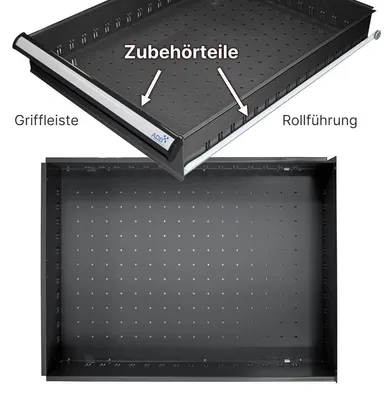 Produktbild von "CONVEX" Schublade Blendenhöhe 150 mm RAL7016
