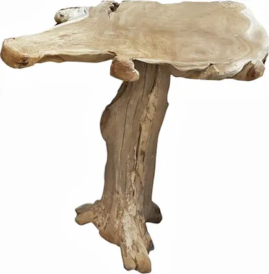 Produktbild von Bartisch >Surga< in natur aus Wurzelteak - 100x75x102cm (LxBxH)