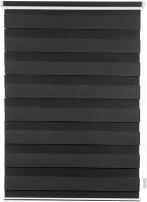 Produktbild von Doppelrollo auf Maß Klemmfix verspannt Farbe: Schwarz, Größe: B): 81-90  cm, L): 161-220 cm